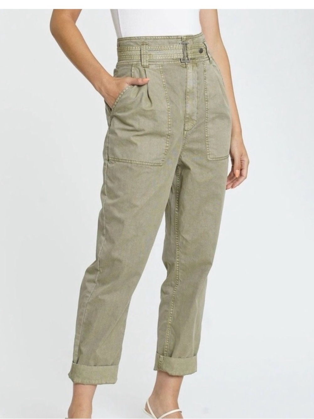 pistola Olive Utility Boyfriend Jeans